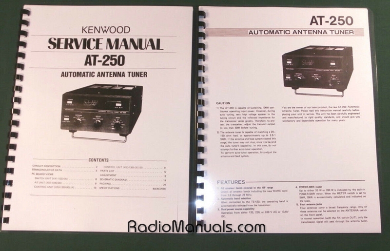 Kenwood AT-250 Service & Instruction Manuals